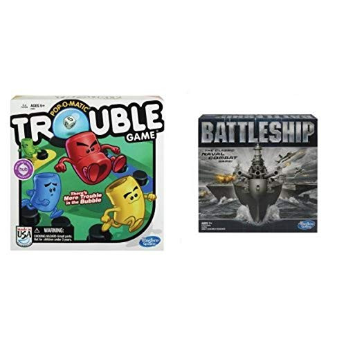 Trouble Game and Battleship Game Bundle