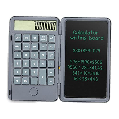 Calculator Writing Tablet Foldable Handwriting Board LCD Calculator for Children Adults Home Office School Use Grey Calculator Writing Tablet Foldable Handwriting Board LCD Calculator for Children Adults Home Office School Use Grey