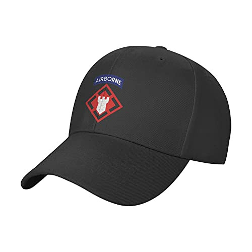 20th Engineer Brigade with Airborne Tab 2 Unisex Baseball Cap Classic Cap Black