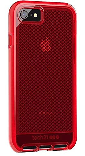 tech21 Evo Check Drop Proof Protective Case for iPhone 8 / iPhone 7 / iPhone 6 / iPhone SE 2020 - Ultra Thin Rouge Red