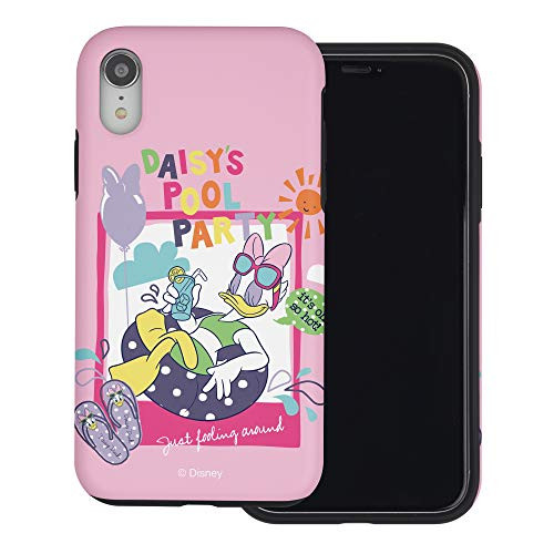 WiLLBee Compatible with iPhone XR Case Daisy Layered Hybrid -TPU  Plus  PC- Bumper Cover - Daisy Pool Party