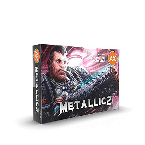 AK Interactive Metallics Set - Plastic Model Building Paints and Accessories  11608