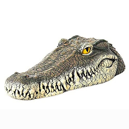 luethbiezx Floating Alligator Head Decoy for Pool- Fake Crocodile Head Deter Animals Pond Water Solution for Garden Defender Decoration -B-