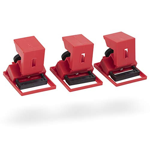 TRADESAFE Circuit Breaker Lockout Device - 480/600 Volt - 3 Pack - Lockout Tagout Electrical Breaker Clamp-On Lock Out - Loto Single Pole Breaker Lock for Main Breaker Lockout TRADESAFE Circuit Breaker Lockout Device - 480/600 Volt - 3 Pack - Lockout Tagout Electrical Breaker Clamp-On Lock Out - Loto Single Pole Breaker Lock for Main Breaker Lockout