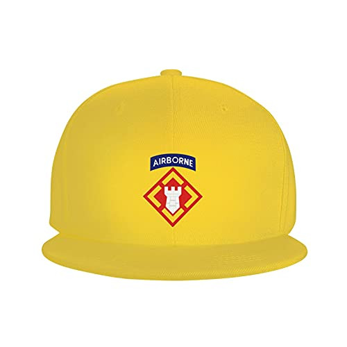 LKJJDsdfWEoi 20th Engineer Brigade with Airborne Tab 2 Men Woman Baseball Cap Light and Dry Unisex Headgear Yellow