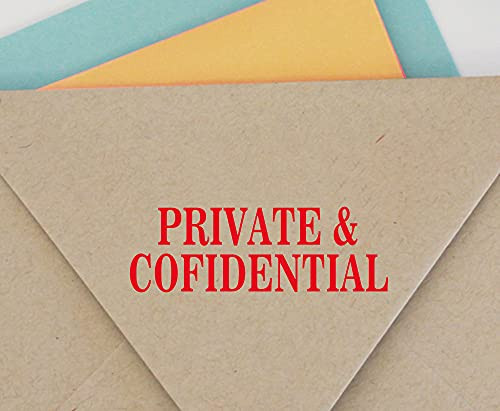 Private  and  Confidential Self Inking Rubber Stamp Custom Shiny Office Stationary Stamp