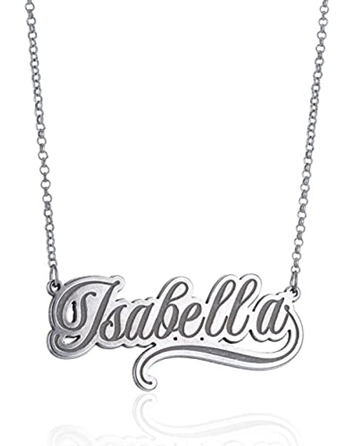 CoolJewelry Name Necklace Personalized Custom 925 Sterling Silver Made Name Necklace Nameplate Jewelry Initial Necklace Birthday Gift CoolJewelry Name Necklace Personalized Custom 925 Sterling Silver Made Name Necklace Nameplate Jewelry Initial Necklace Birthday Gift