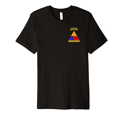 1st Armored Division Patch - 1st AD Ranger Tab Premium T-Shirt