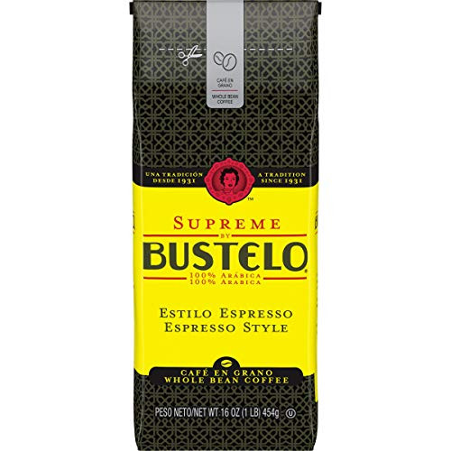 Supreme by Bustelo Espresso Style Dark Roast Whole Bean Coffee- 16 Ounces