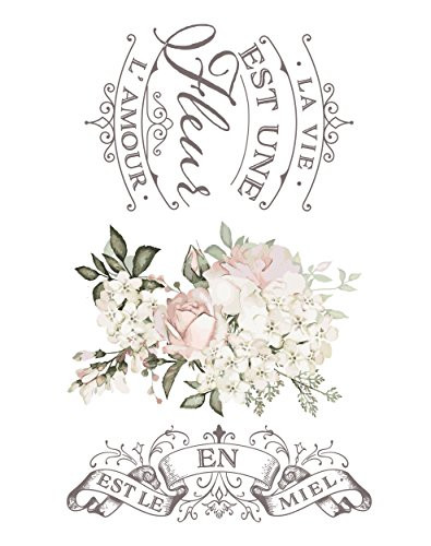 Prima Marketing 655350632878 La Vie Est Une Fleur Redesign Transfer- Mixed
