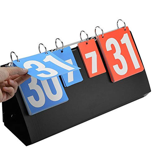 Yuehuam Portable Scoreboard- Score Keeper/Score Flipper Multi Sports Competition Flip Scoreboard for Table Tennis Basketball Ping Pong Baseball Volleyball and Other Sports