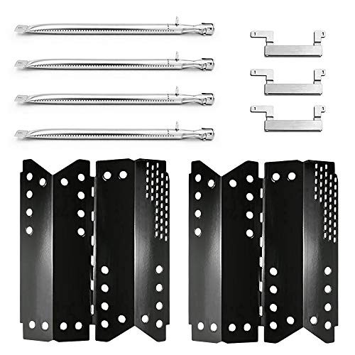 Rejekar Grill Replacement Heat Plate Shield Flavor Bar and Burner Tube Pipe and Crossover Carry Over Tube for Stok 4 Burner Grill SGP4330SB- SGP4331- SGP4130N Stok Quattro Grill Replacement Parts Kits Rejekar Grill Replacement Heat Plate Shield Flavor Bar and Burner Tube Pipe and Crossover Carry Over Tube for Stok 4 Burner Grill SGP4330SB- SGP4331- SGP4130N Stok Quattro Grill Replacement Parts Kits