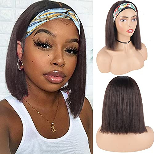 Headband Wig Bob Short Wigs for Women Brown Wig Short Bob Wig Dark Brown Bob Headband Wig Straight Hair Synthetic Headbnad Wig Bob Ombre Brown Bob Wig with Headband Attached Blunt Cut Bob Wig IceSilk Headband Wig Bob Short Wigs for Women Brown Wig Short Bob Wig Dark Brown Bob Headband Wig Straight Hair Synthetic Headbnad Wig Bob Ombre Brown Bob Wig with Headband Attached Blunt Cut Bob Wig IceSilk
