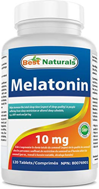 Best Naturals Melatonin 10mg 120 Tablets - Drug-Free Nighttime Sleep Aid - Melatonin for Sleep and Relaxation -120 Tablets -Pack of 3-- 10mg- Best Naturals Melatonin 10mg 120 Tablets - Drug-Free Nighttime Sleep Aid - Melatonin for Sleep and Relaxation -120 Tablets -Pack of 3-- 10mg-