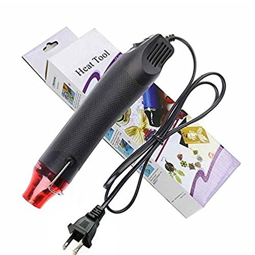 Mini Heat Shrink Gun- Portable Hot Air Gun for DIY Craft Embossing Shrink Wrapping Drying Paint- 300W Multi Function Electrical Heat Tool -with Heat Shrink Tube-