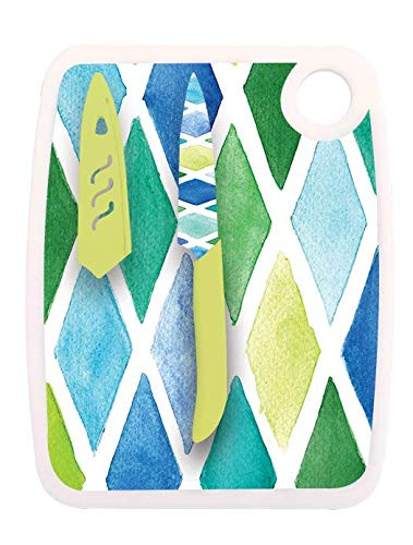 Art and Cook Cutting Board and Paring Knife Set -Court Jesters Spring-