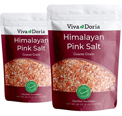Viva Doria Himalayan Pink Salt- Crystal Salt- Coarse Salt- 10 lb -Qty: 2- 5 lb bags- Certified Authentic Himalayan Salt for Grinder refills Viva Doria Himalayan Pink Salt- Crystal Salt- Coarse Salt- 10 lb -Qty: 2- 5 lb bags- Certified Authentic Himalayan Salt for Grinder refills