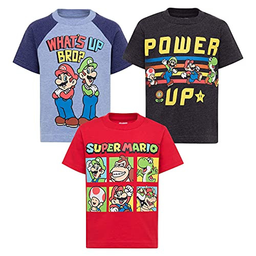 SUPER MARIO Nintendo Baby Boys 3 Pack T-Shirts Luigi Bowser Yoshi Toad 18 Months