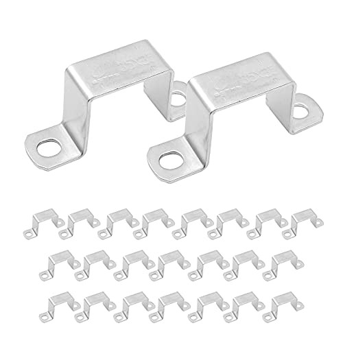 AGOOBO U Shaped Connector Bracket-24 PCS Heavy Duty Bar Security Holder Bracket for Bar Holder Strut Channel Door Closed