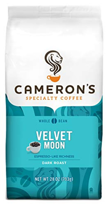 Cameron's Coffee Roasted Whole Bean Coffee, Velvet Moon Espresso Roast, 28 Ounce