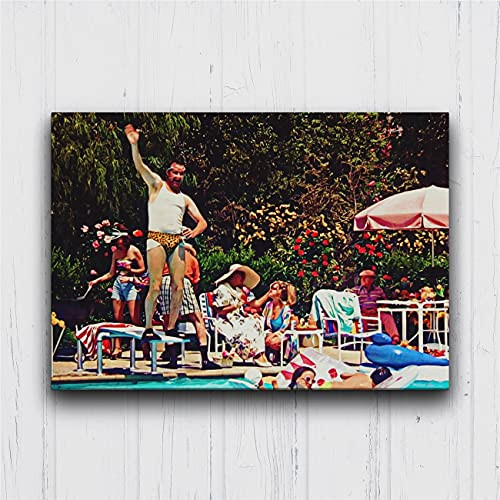 NATVVA Canvas Wall Art Christmas Vacation Cousin Pool Poster Canvas Wall Art Print On Canvas Home Decoration Painting No Frame