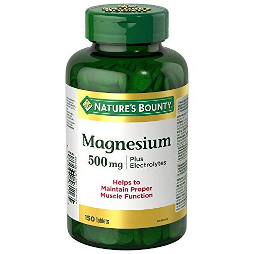 Nature's Bounty Magnesium 500 mg Plus Electrolytes- 150 Tablets