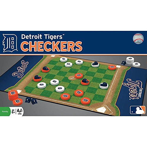 MasterPieces MLB Detroit Tigers Checkers Board Game MasterPieces MLB Detroit Tigers Checkers Board Game