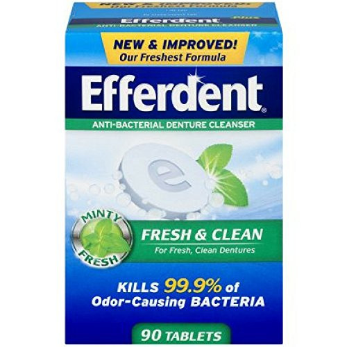 Efferdent Plus Mint Denture Cleanser Tablets 90 ea - 3 pack-
