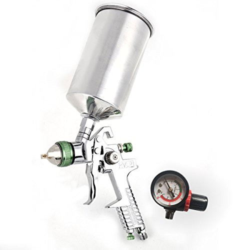 2.5mm HVLP Gravity Feed Air Spray Gun Kit Auto Car Detail Touch Up Paint Sprayer Spot Repair