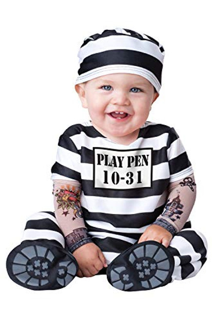 InCharacter Time Out Infant/Toddler Costume- Large -18-2T- Black/White