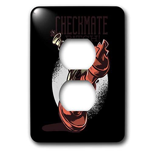 3dRose Sven Herkenrath Chess - Two Chess Pieces with Checkmate King Strategy - 2 plug outlet cover -lsp-307218-6-