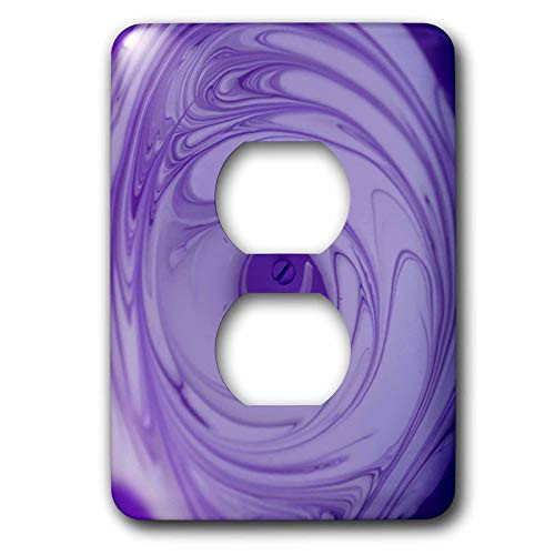 3dRose Stamp City - abstract - Macro photograph of purple and white paint swirls in a paint palette. - 2 plug outlet cover -lsp-319083-6- 3dRose Stamp City - abstract - Macro photograph of purple and white paint swirls in a paint palette. - 2 plug outlet cover -lsp-319083-6-