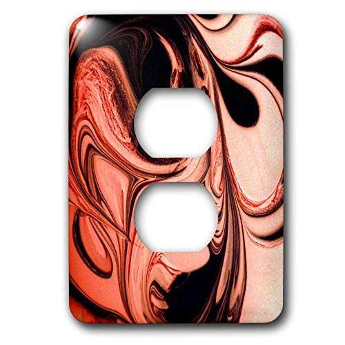 3dRose Stamp City - abstract - Macro photograph of paint swirls in shades of red and black. - 2 plug outlet cover -lsp-319119-6- 3dRose Stamp City - abstract - Macro photograph of paint swirls in shades of red and black. - 2 plug outlet cover -lsp-319119-6-