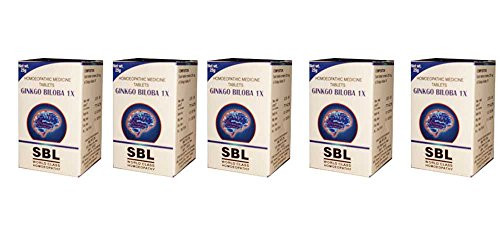 Ginkgo Biloba 1x Tablets SBL Homeopathy - 25g -Pack of 5-