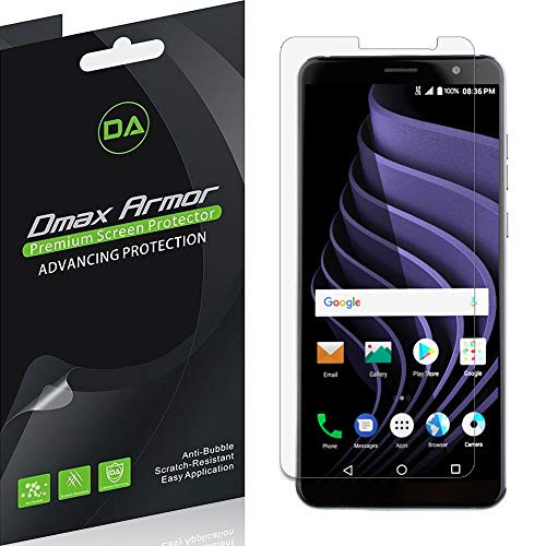 `-6 Pack- Dmax Armor for ZTE Blade Max View Screen Protector- Anti Bubble High Definition Clear Shield