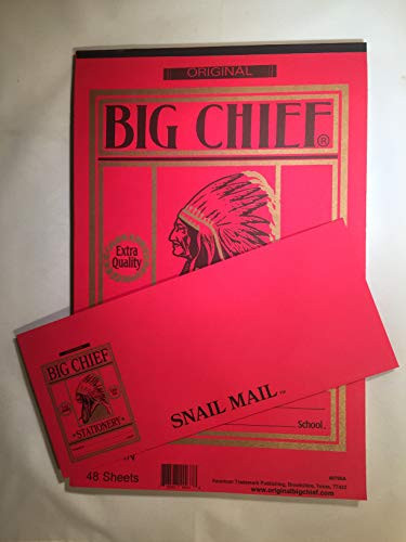 Original Big Chief Writing Tablet- Primary Grades- Westab- 8 X 12 Inch- 48 Sheets with Snail Mail Envelopes