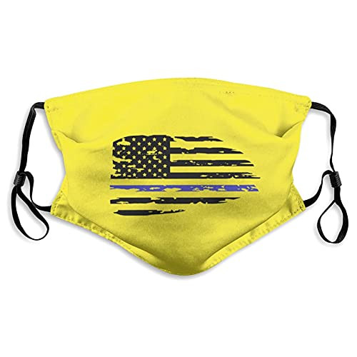 THIN BLUE LINE AMERICAN FLAG SHIELD TTT Men Women's breathable mask Outdoor Unisex Mask