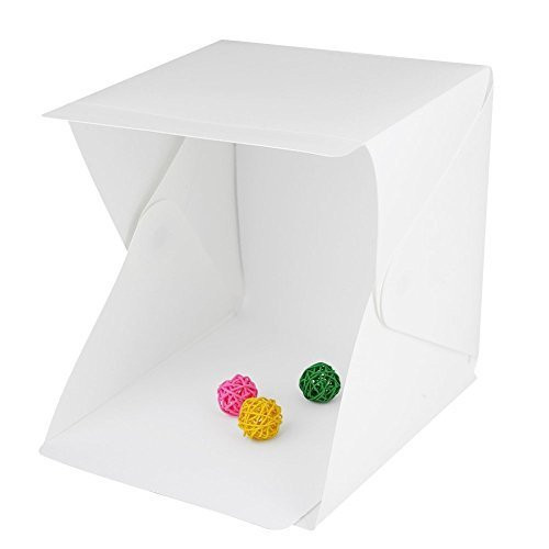 toeiwow shop Mini Folding Lightbox Photography Studio Softbox LED Light Soft Box Camera Photo Background Box Lighting Tent Kit