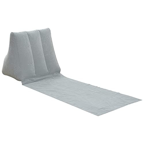 Dengofng Inflatable Beach Chair- Portable Beach Reclining Lounger- Inflatable Pool Lounger for Adults- Waterproof Triangle Cushion Beach Mat for Summer Parties PVC Beach Chair -Grey-