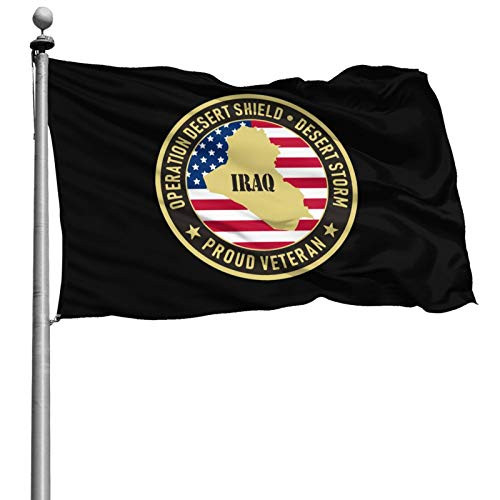 GWGSEK Desert Shield Desert Storm Veteran Flag Indoors Outdoors Flag Uv Fade Resistant Breeze Flag 4x6 Feet Banner