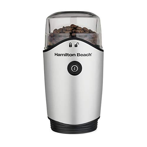 Hamilton Beach Fresh Grind Electric Coffee Grinder for Beans- Spices and More- Stainless Steel Blades- Removable Chamber- Makes up to 12 Cups- Silver