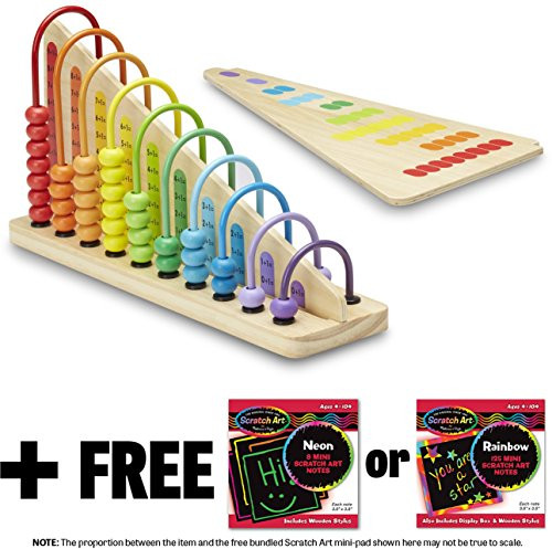Add & Subtract Abacus + FREE Melissa & Doug Scratch Art Mini-Pad Bundle [92722]