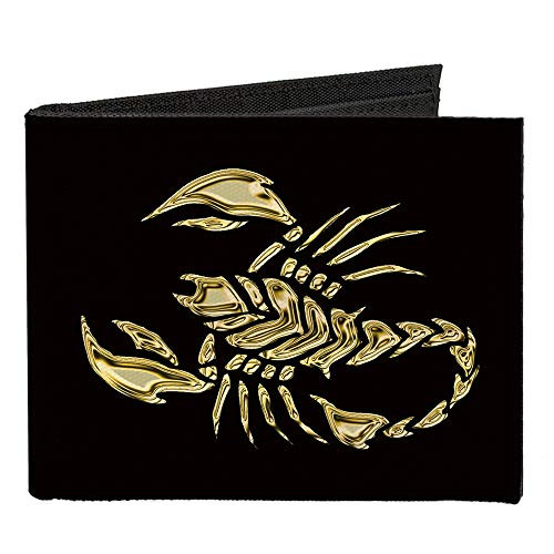Buckle-Down Men's Standard Canvas Bifold Wallet Scorpion- 4.0" x 3.5"