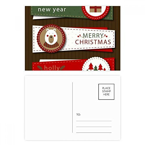 Merry Christmas Colorful Board Illustration Postcard Set Birthday Mailing Thanks Greeting Card