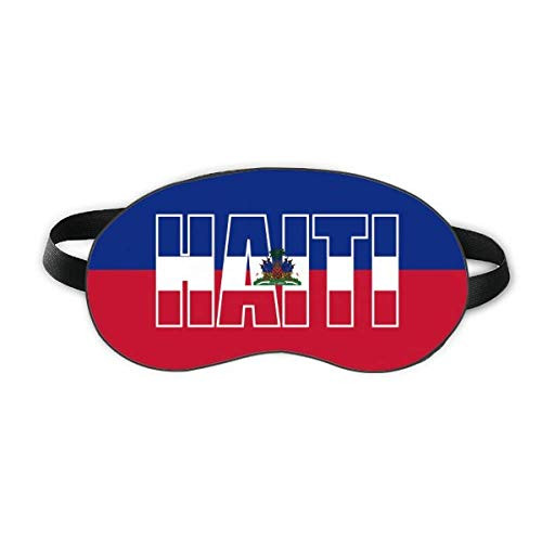 Haiti Country Flag Name Sleep Eye Shield Soft Night Blindfold Shade Cover
