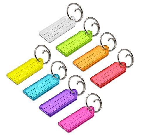 Lucky Line Tang Key Ring; Assorted Colors, 50 Per Package (12375)