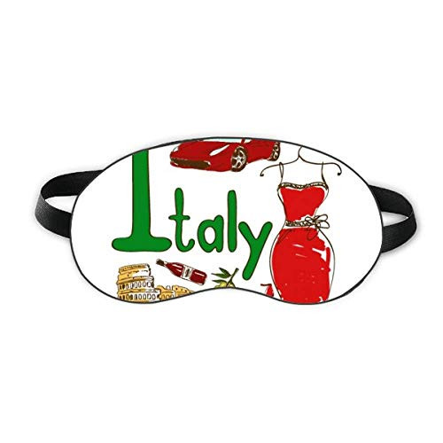 Italy National symbol Landmark Pattern Sleep Eye Shield Soft Night Blindfold Shade Cover