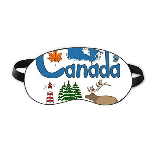 Canada National symbol Landmark Pattern Sleep Eye Shield Soft Night Blindfold Shade Cover