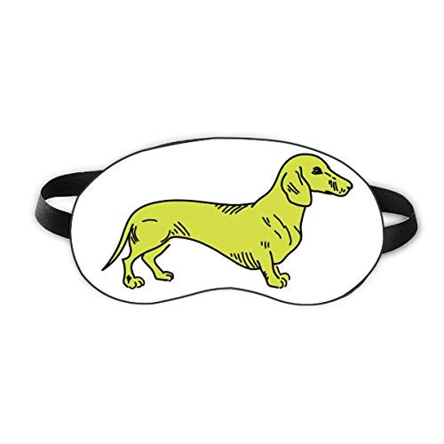 Cartoon Dog Yellow Illustration Pattern Sleep Eye Shield Soft Night Blindfold Shade Cover
