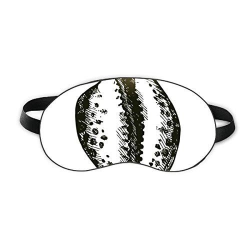 Black Marine Life Scallop Pattern Sleep Eye Shield Soft Night Blindfold Shade Cover